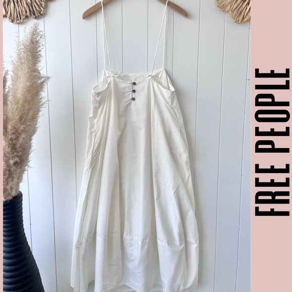 Free People dress midi cotton xs oversized - Picture 4 of 5